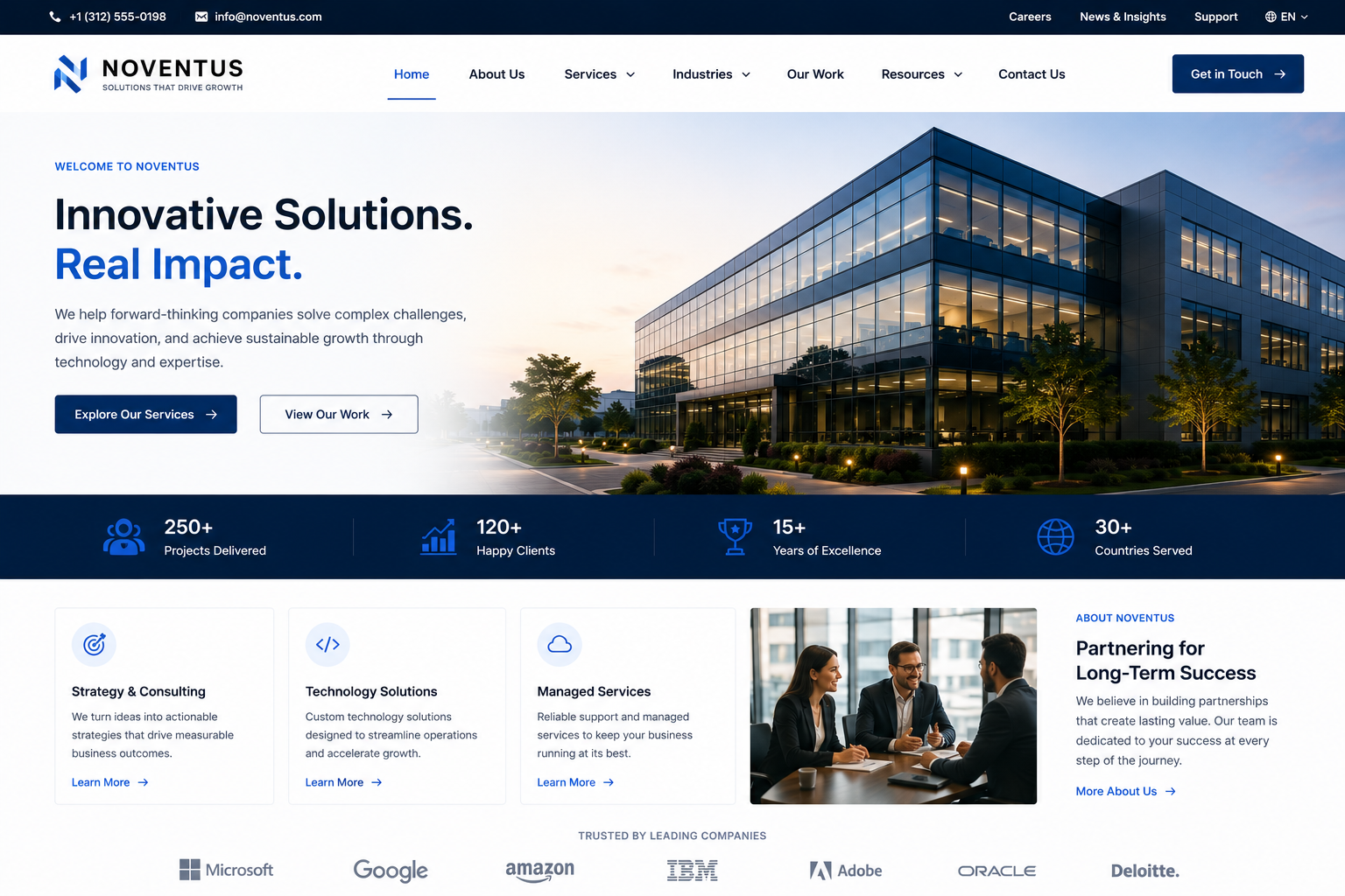 Corporate business website project